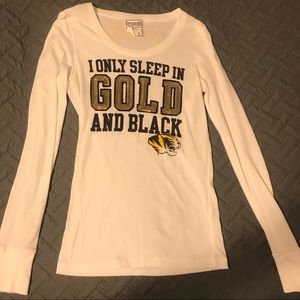 PINK brand, thin, nightwear, size S, Mizzou Tigers